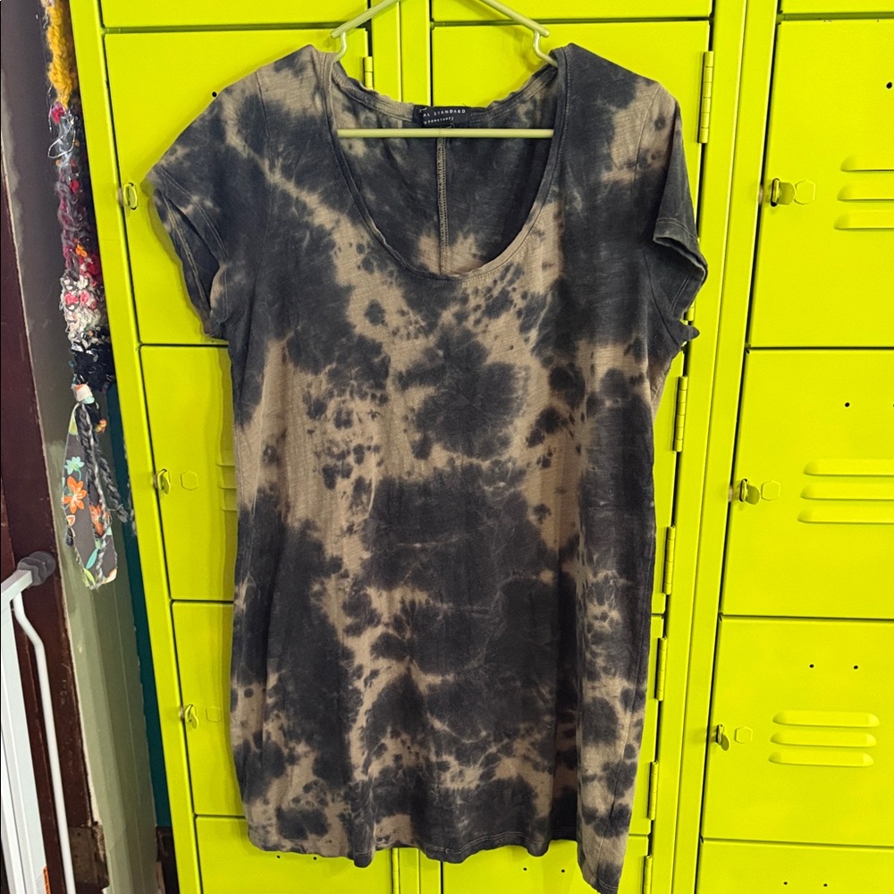 Sanctuary Black and Tan Short Sleeve Dress